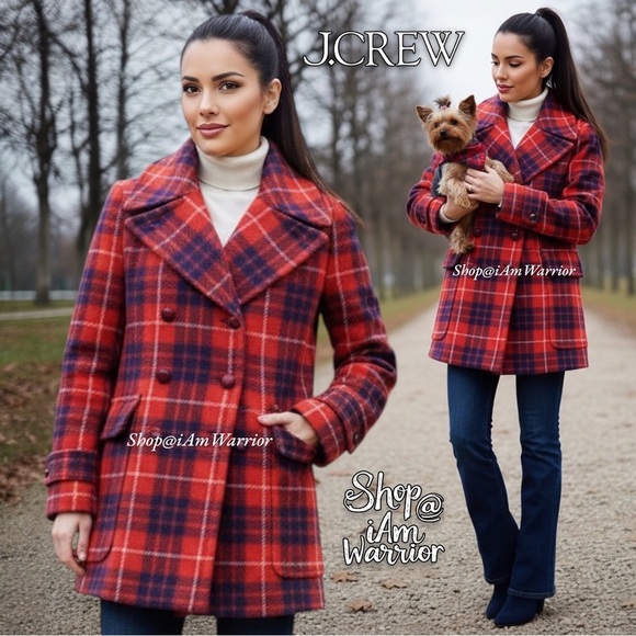 J.Crew double breasted Majesty coat in Scottish Hamilton plaid *shop@iamwarrior - Picture 1 of 14